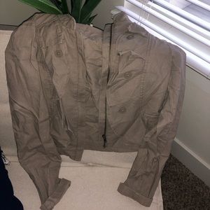 Ruffled linen jacket